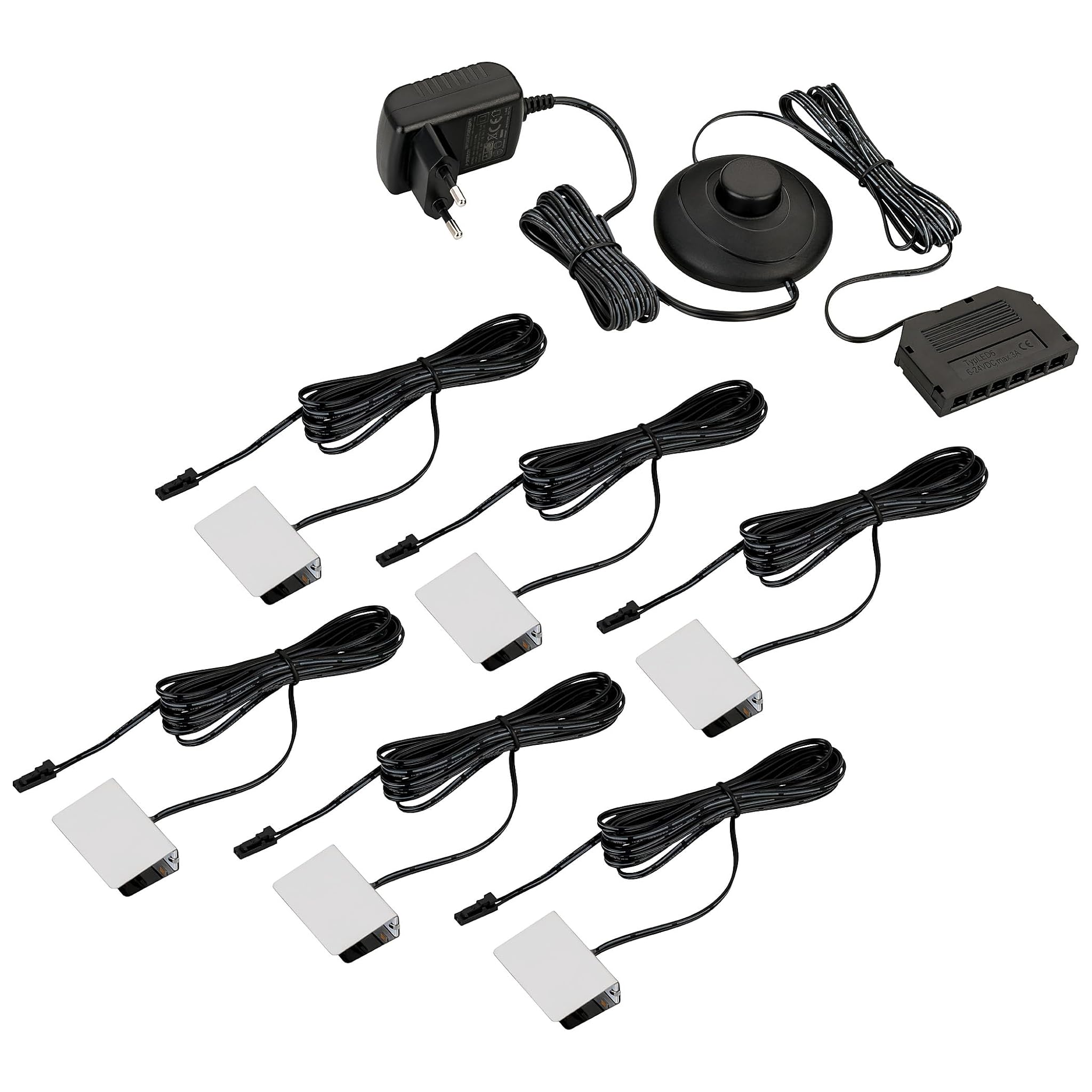 SEBSON® Luci LED Vetrina - Set 6 Clips Bianco Caldo