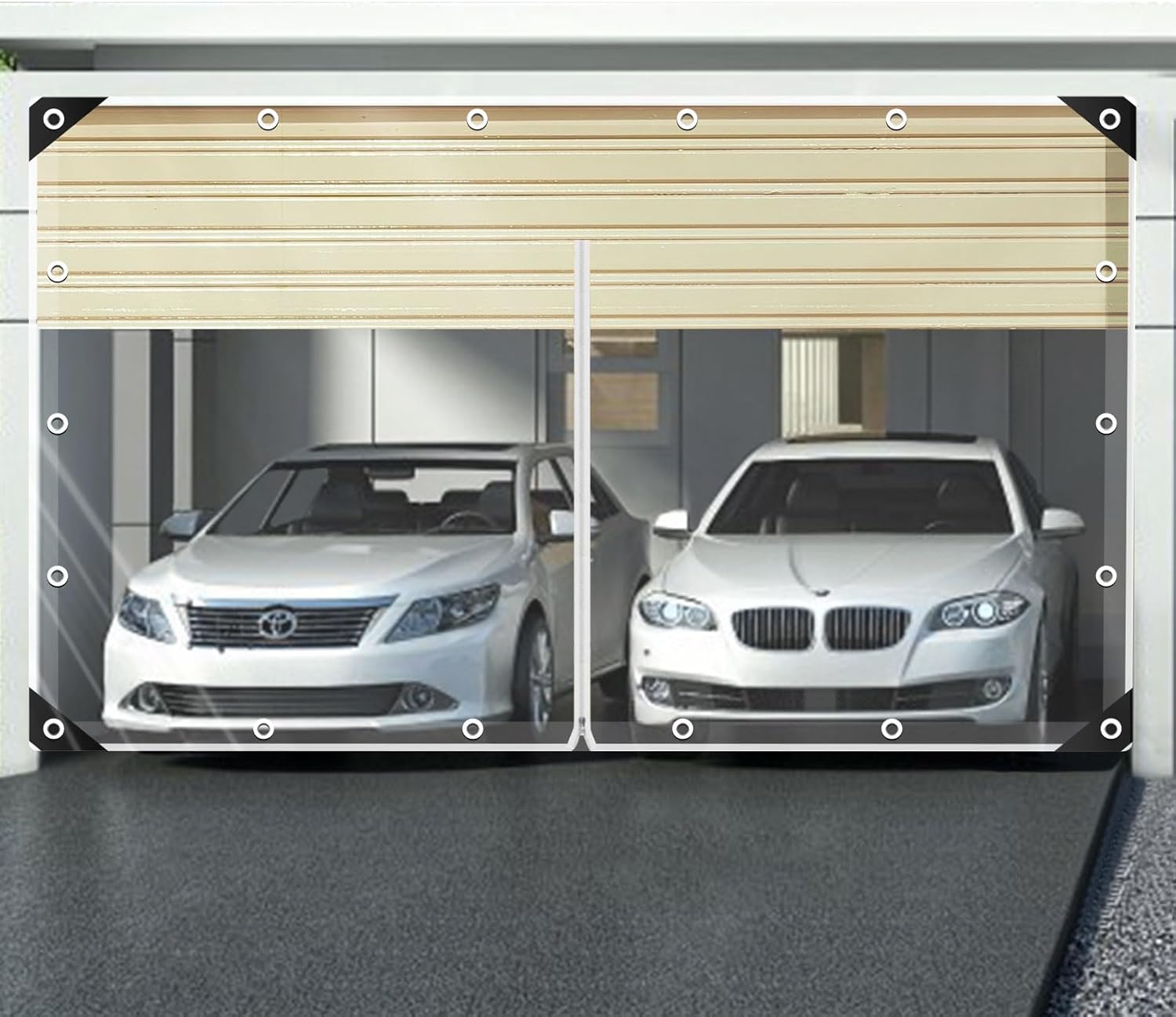 Telone Trasparente in PVC 3x3m con Zip e Occhielli - immagine 2