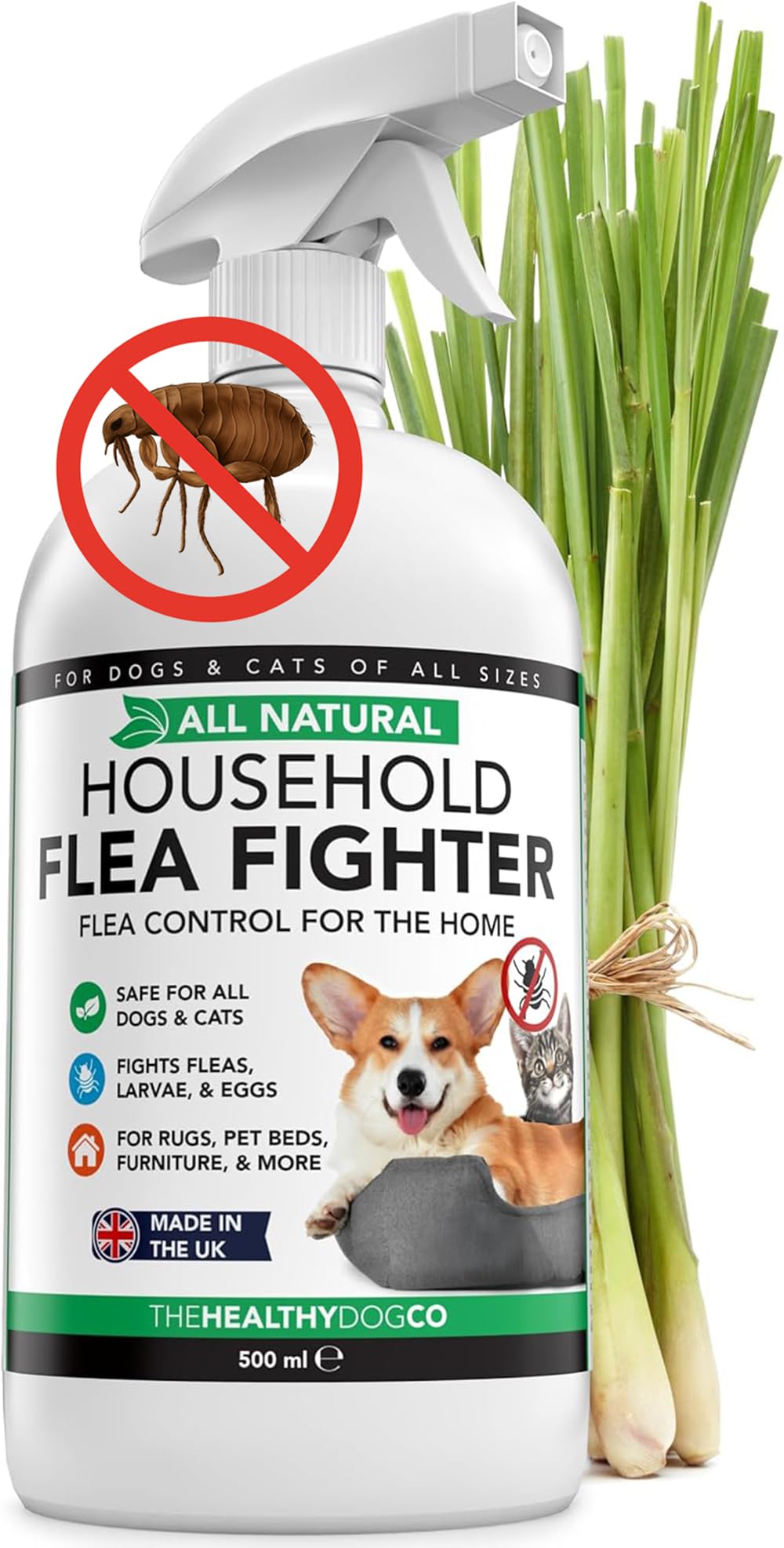 Tutto Naturale Spray Per Casa E Ambiente | 500ml | Sicuro per Cani e Gatti | Spray Repellente Perfetto per Tappeti, Letti, Mobili e in Auto