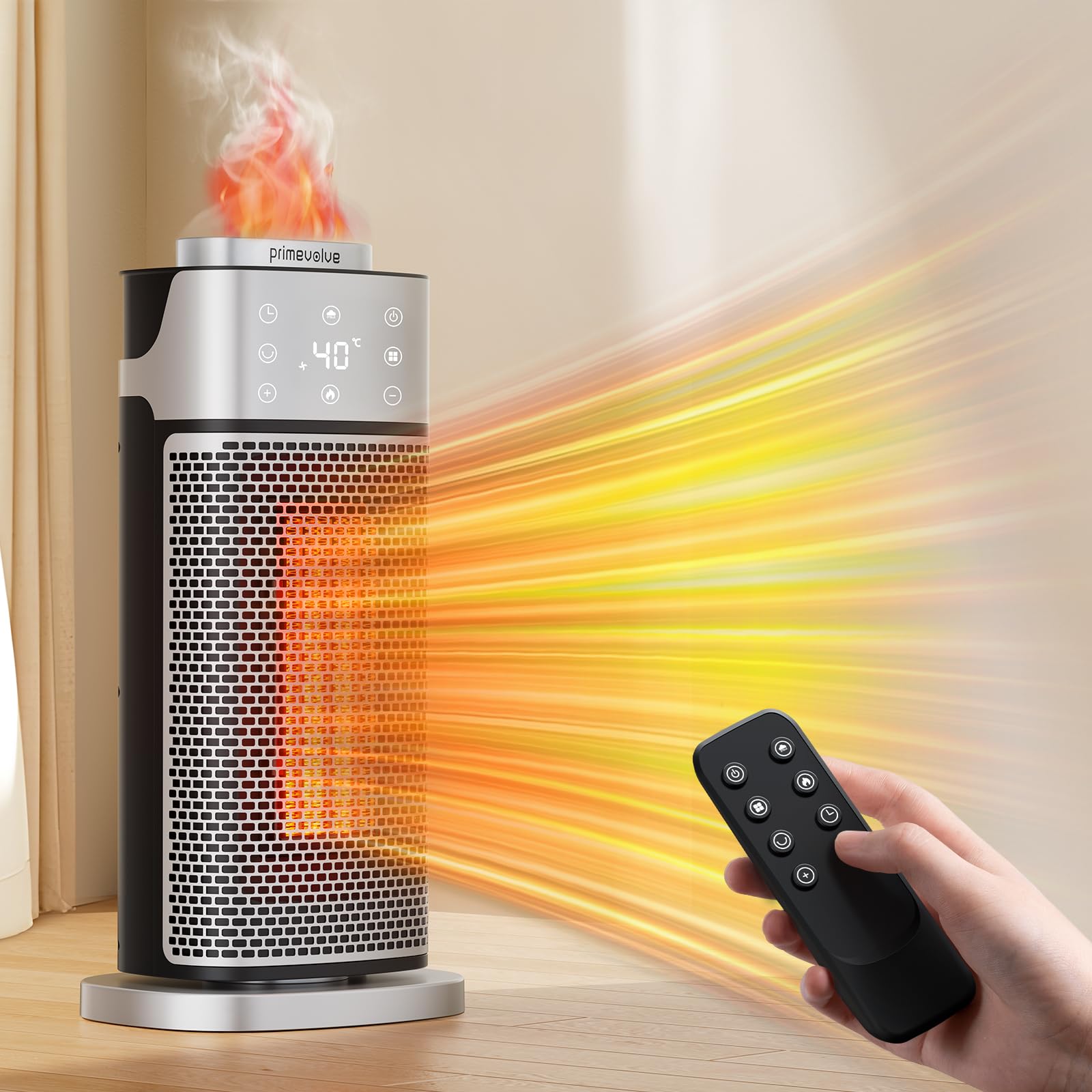 Primevolve Stufetta Elettrica Ceramica 2000W con Umidificatore