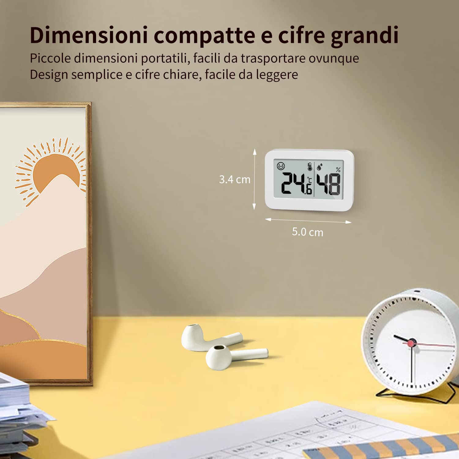 Doomay 2-Pack Mini Igrometri per Interni - immagine 5