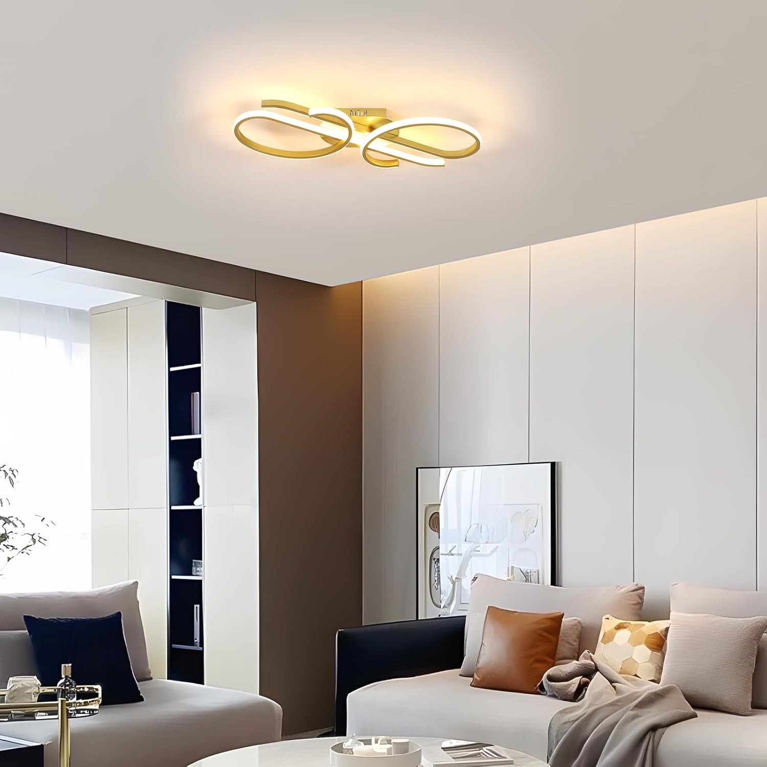 Riserva Plafoniera LED Soffitto Dimmerabile Oro 29W - immagine 7