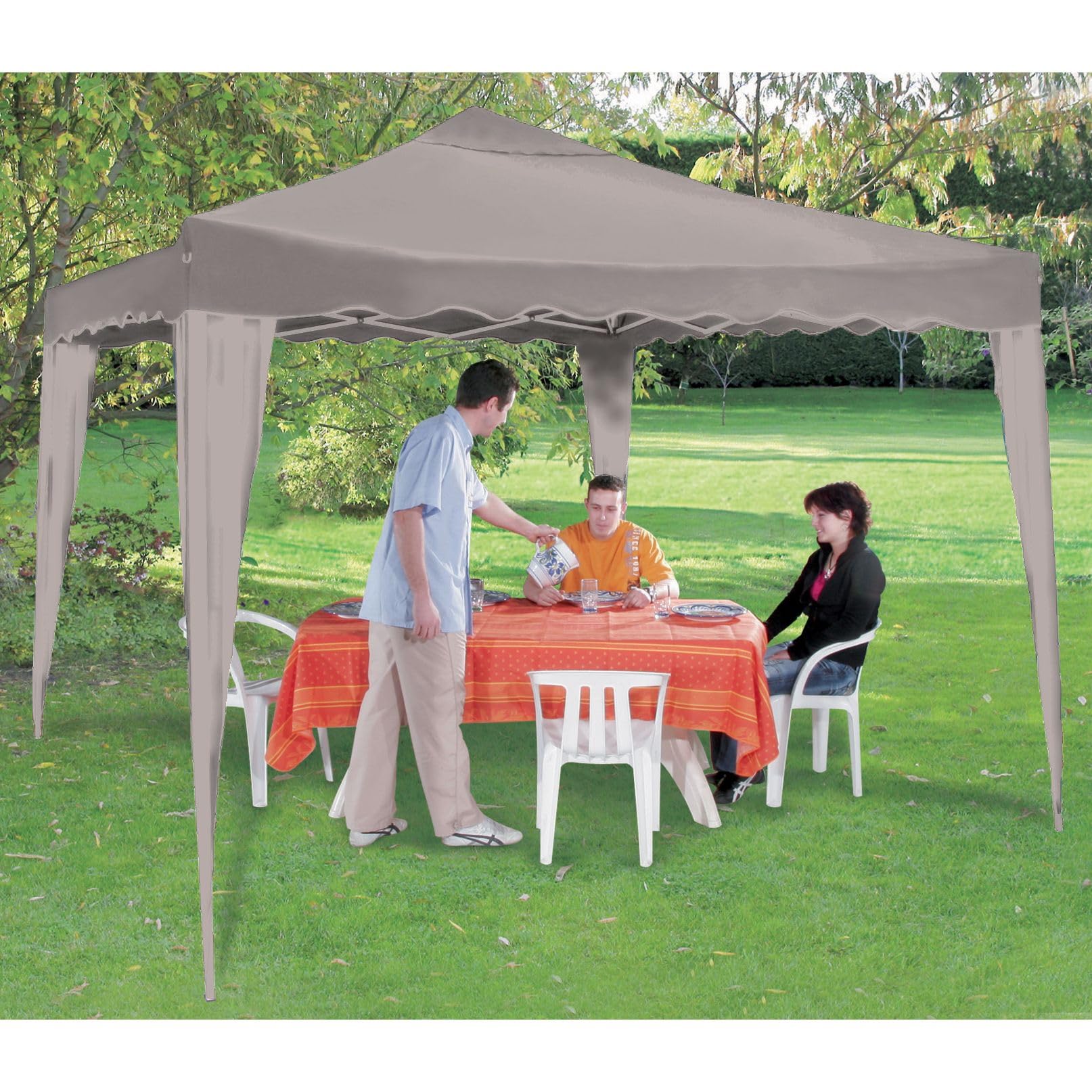 WERKA PRO Tenda da ricevimento Pieghevole Colore Tortora 3x3m