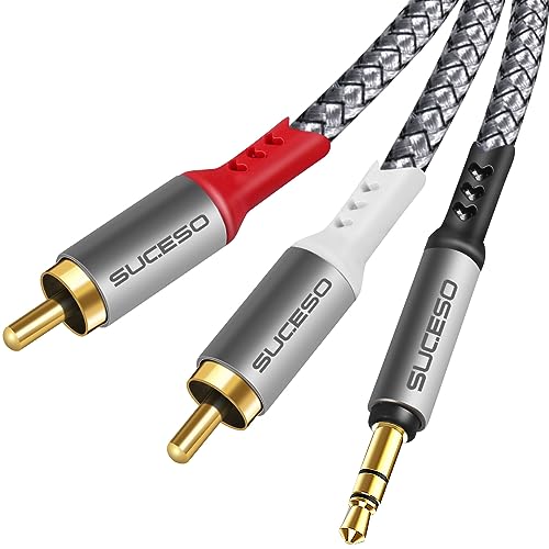 Cavo RCA Jack 3,5mm a 2 RCA Maschio Audio Stereo 2M