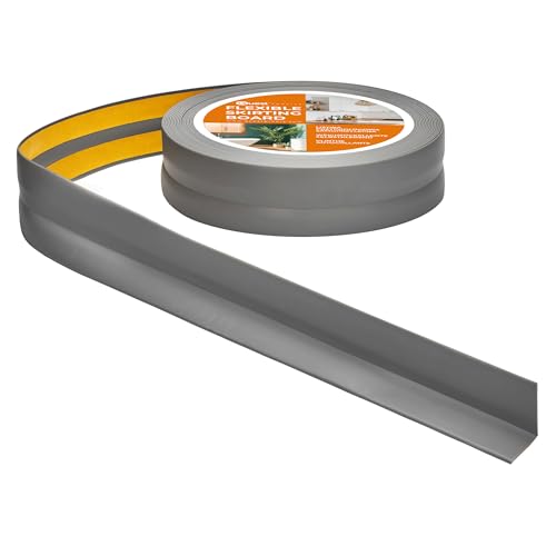 Quest Battiscopa Morbido Adesivo 30x30 mm Grigio Scuro