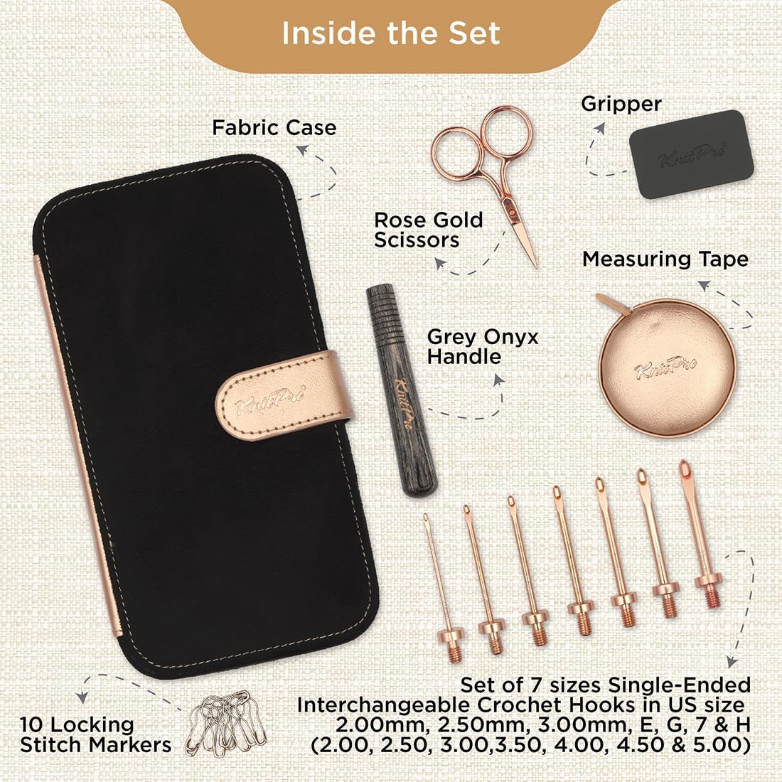 KnitPro Oasis Inter. set di uncinetti 2,0-5,0 mm Starter - 1 pz - immagine 2