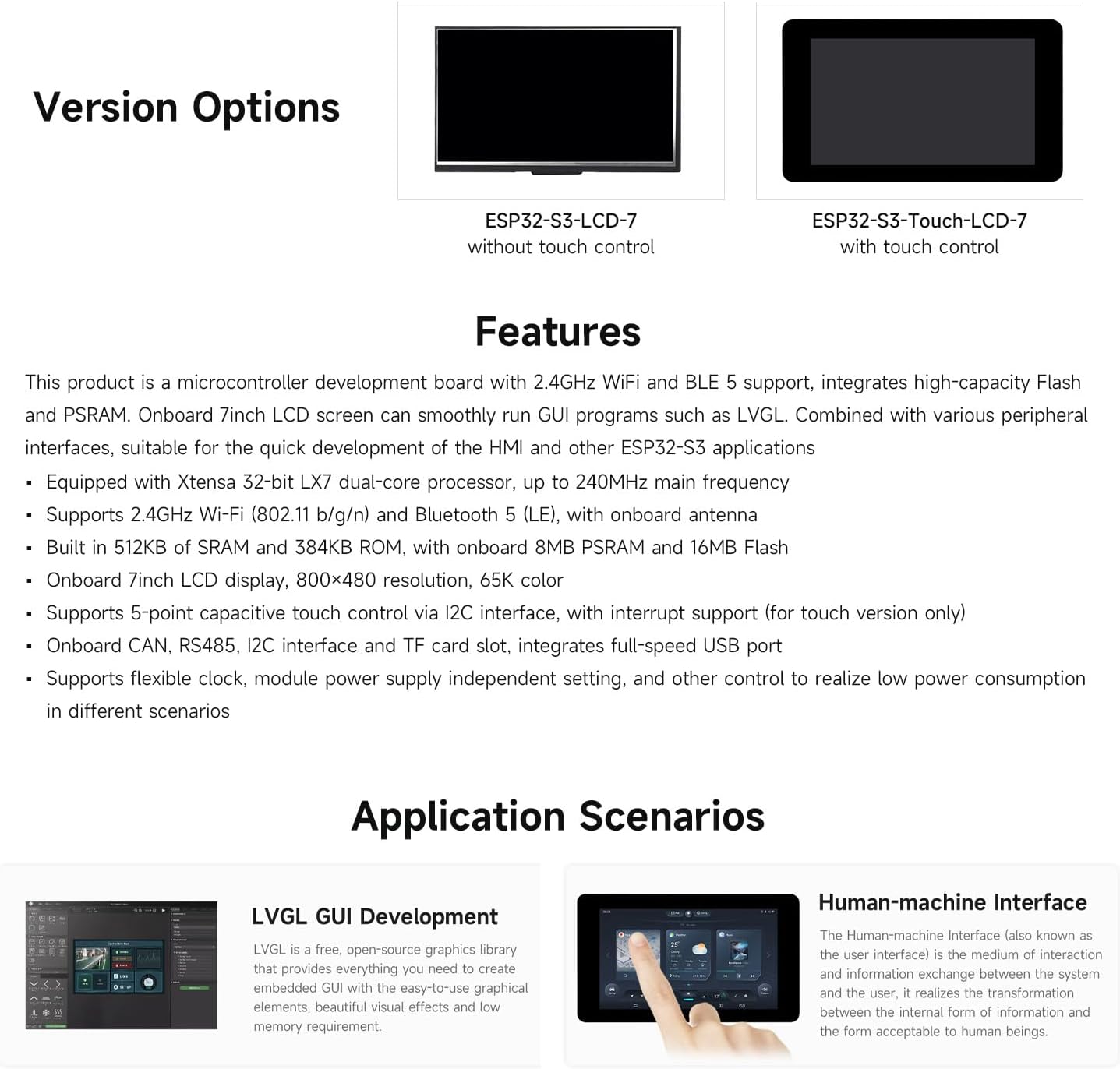 Waveshare ESP32-S3 Display 7 pollici 800x480 - immagine 4