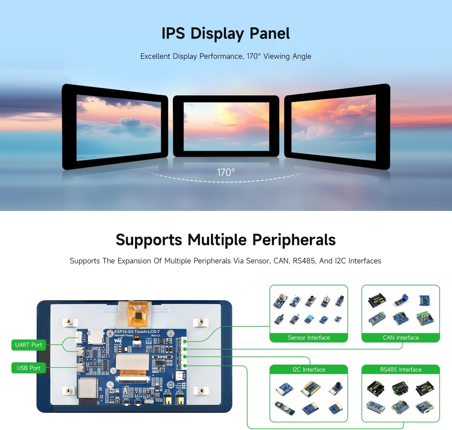 Waveshare ESP32-S3 Display 7 pollici 800x480 - immagine 5