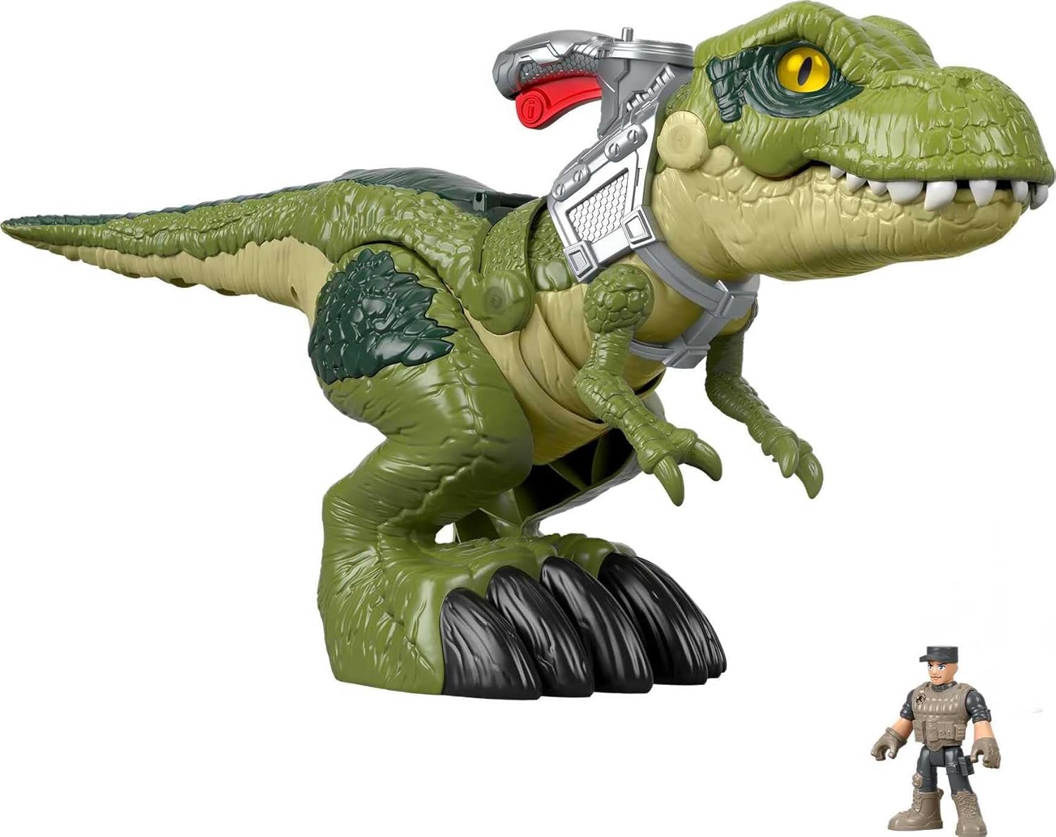 Imaginext Jurassic Park T-Rex Grande Bocca con Personaggio - immagine 1