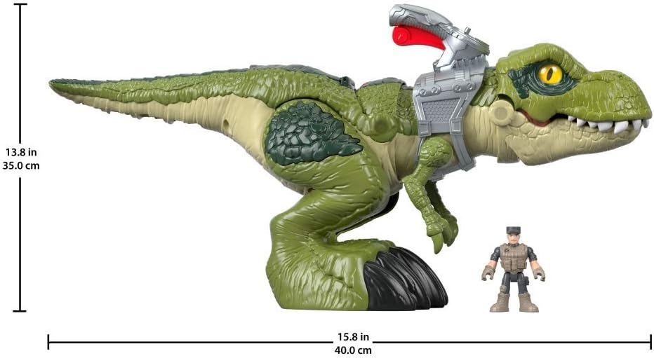 Imaginext Jurassic Park T-Rex Grande Bocca con Personaggio - immagine 2