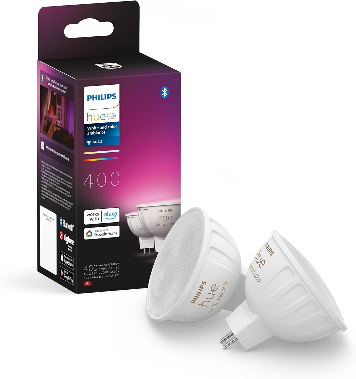 Philips Hue White and Color Ambiance - Faretto Smart GU5.3 - immagine 1
