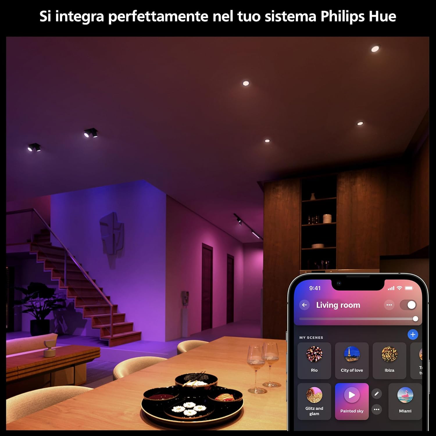 Philips Hue White and Color Ambiance - Faretto Smart GU5.3 - immagine 5