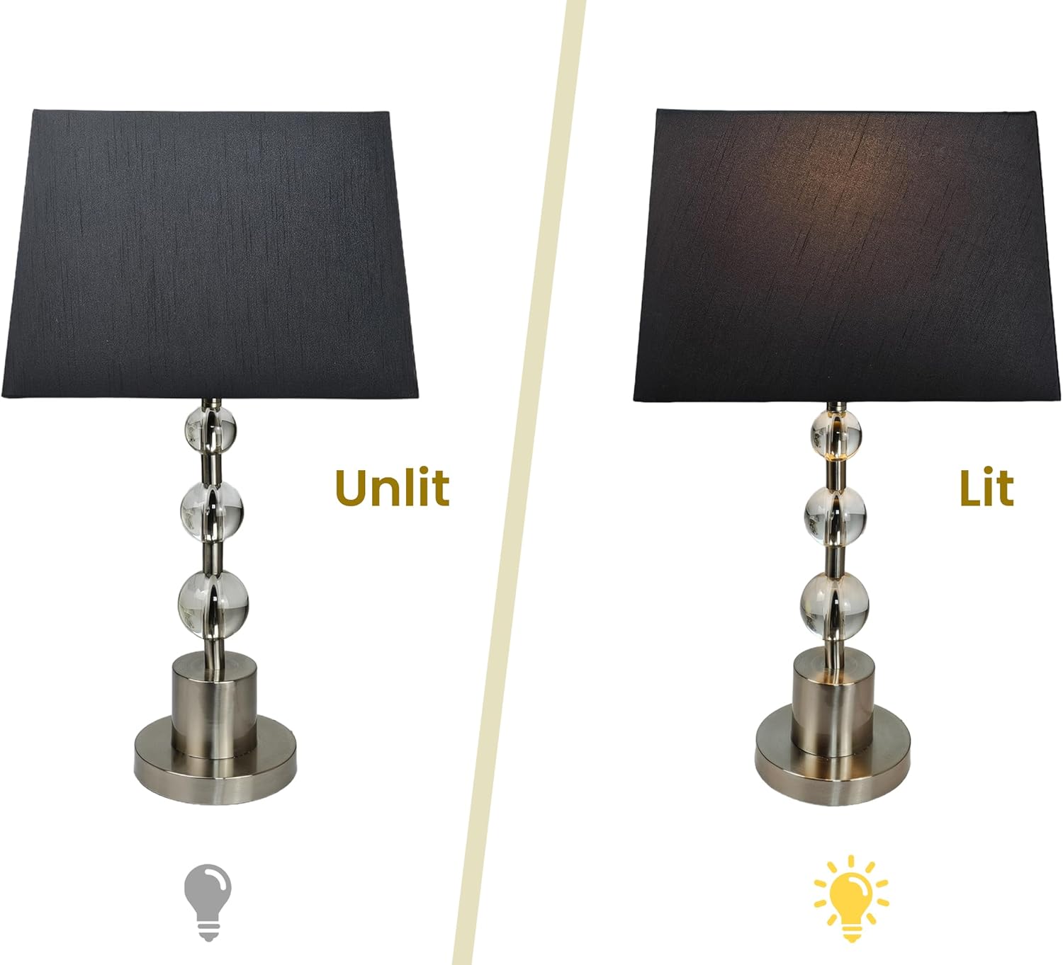 Royal Designs - Paralume Rettangolare Rigido, Lino Nero - immagine 3