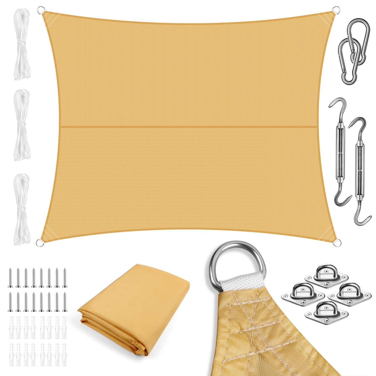 Love Story Vela Ombreggiante Impermeabile 3x4m, Sabbia