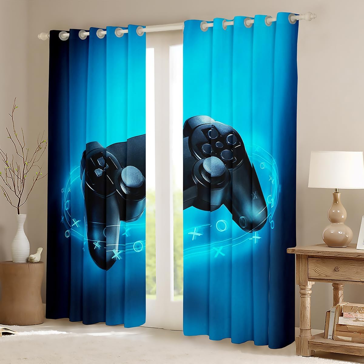 Tenda da gioco per ragazzi Gamer, Nero Blu - immagine 2