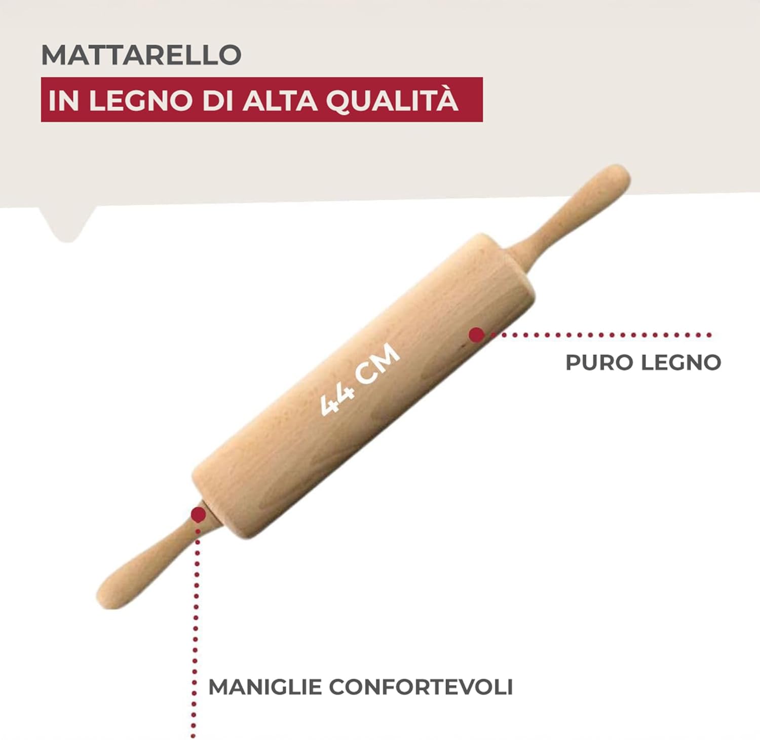 Zenker 31540 Mattarello in Legno di Faggio - immagine 2