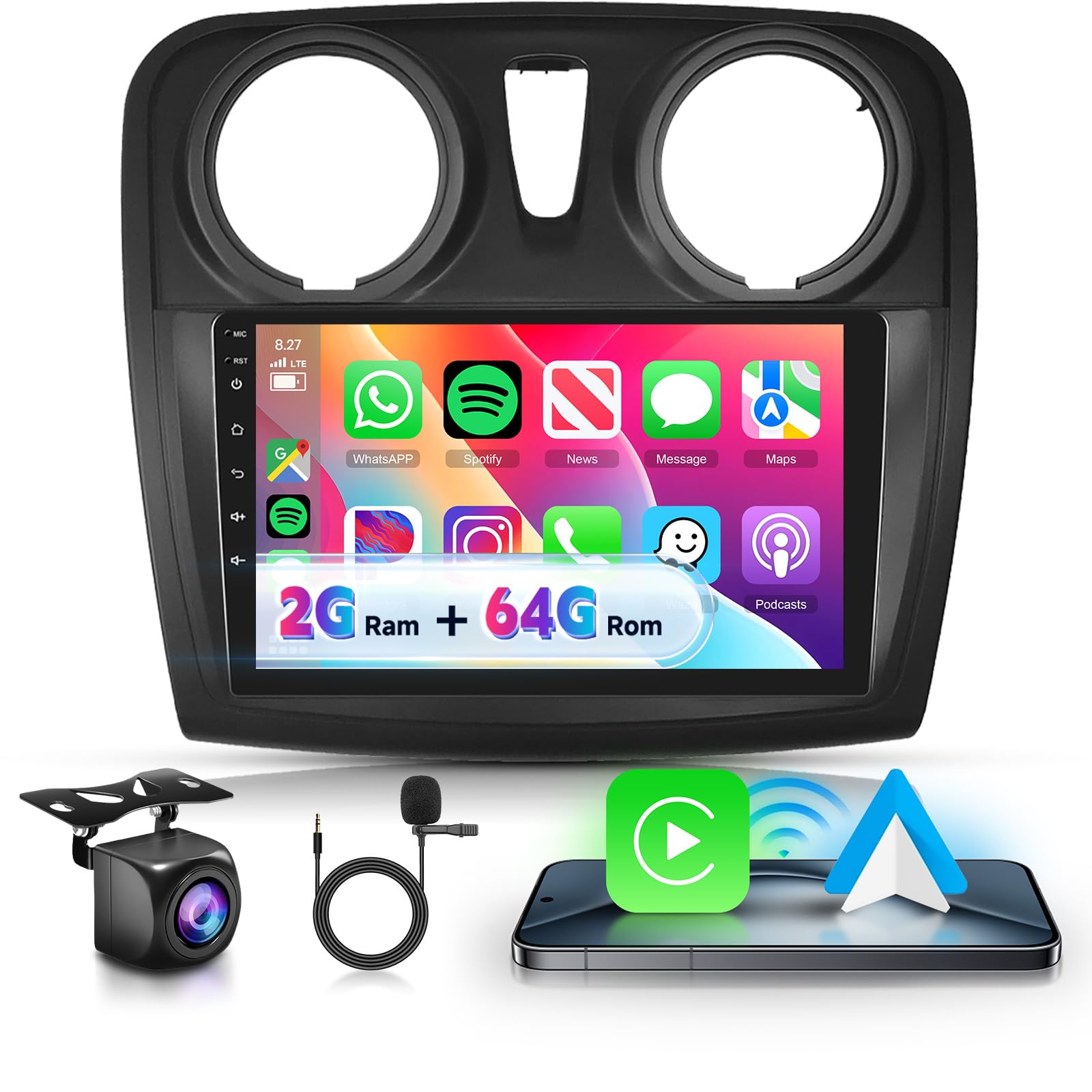 Vechtel Autoradio Android 13 per Renault Dacia Sandero 2