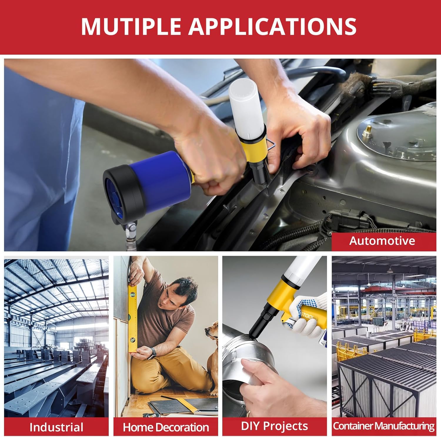 JUSTOOL Rivettatrice Pneumatica 1780KGF - immagine 5