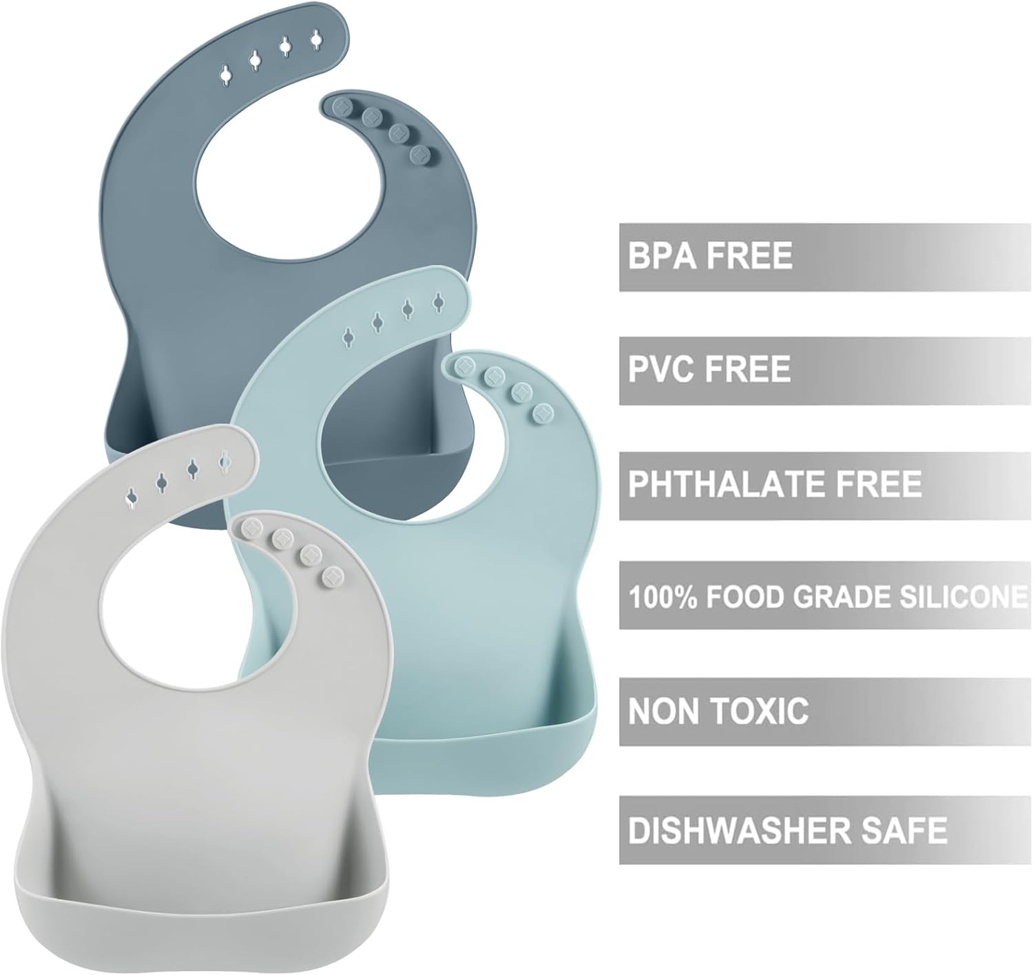 Pandaear 3 Bavaglini in Silicone per Bambini - immagine 3