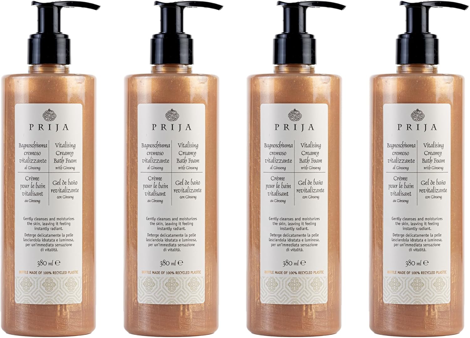 Prija Schiuma da Bagno Cremosa Vitalizzante 4x380ml - immagine 1