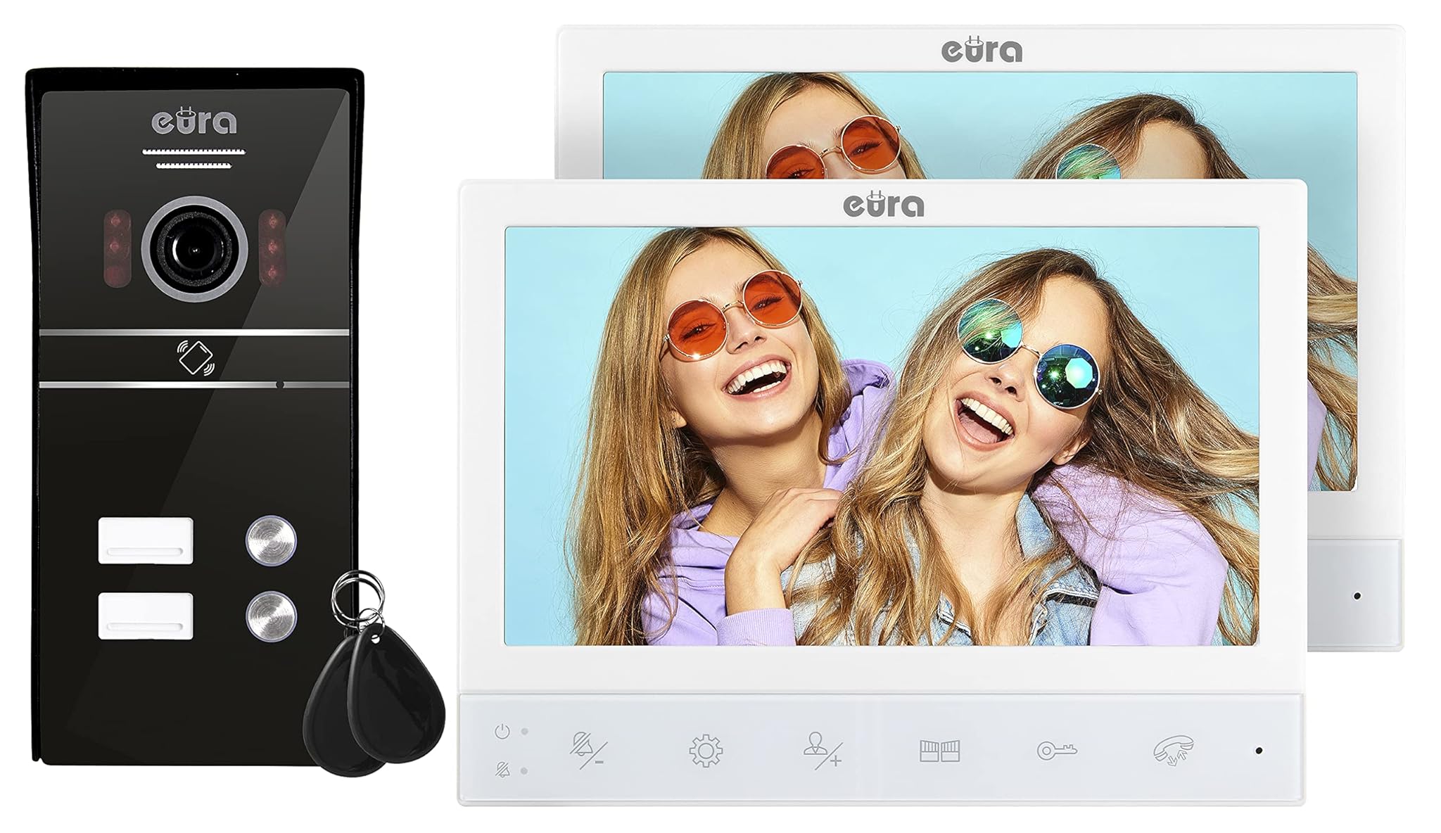 EURA VDP-80C5 Videocitofono Bifamiliare 4 Fili