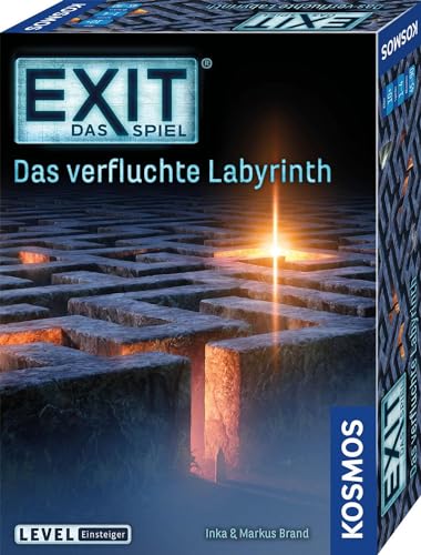 KOSMOS 682026 EXIT - Das Spiel - Das verfluchte Labyrinth, Level: Einsteiger, Escape Room Spiel, für 1 bis 4 Spieler ab 10 Jahre, einmaliges Event-Spiel, spannendes Gesellschaftsspiel