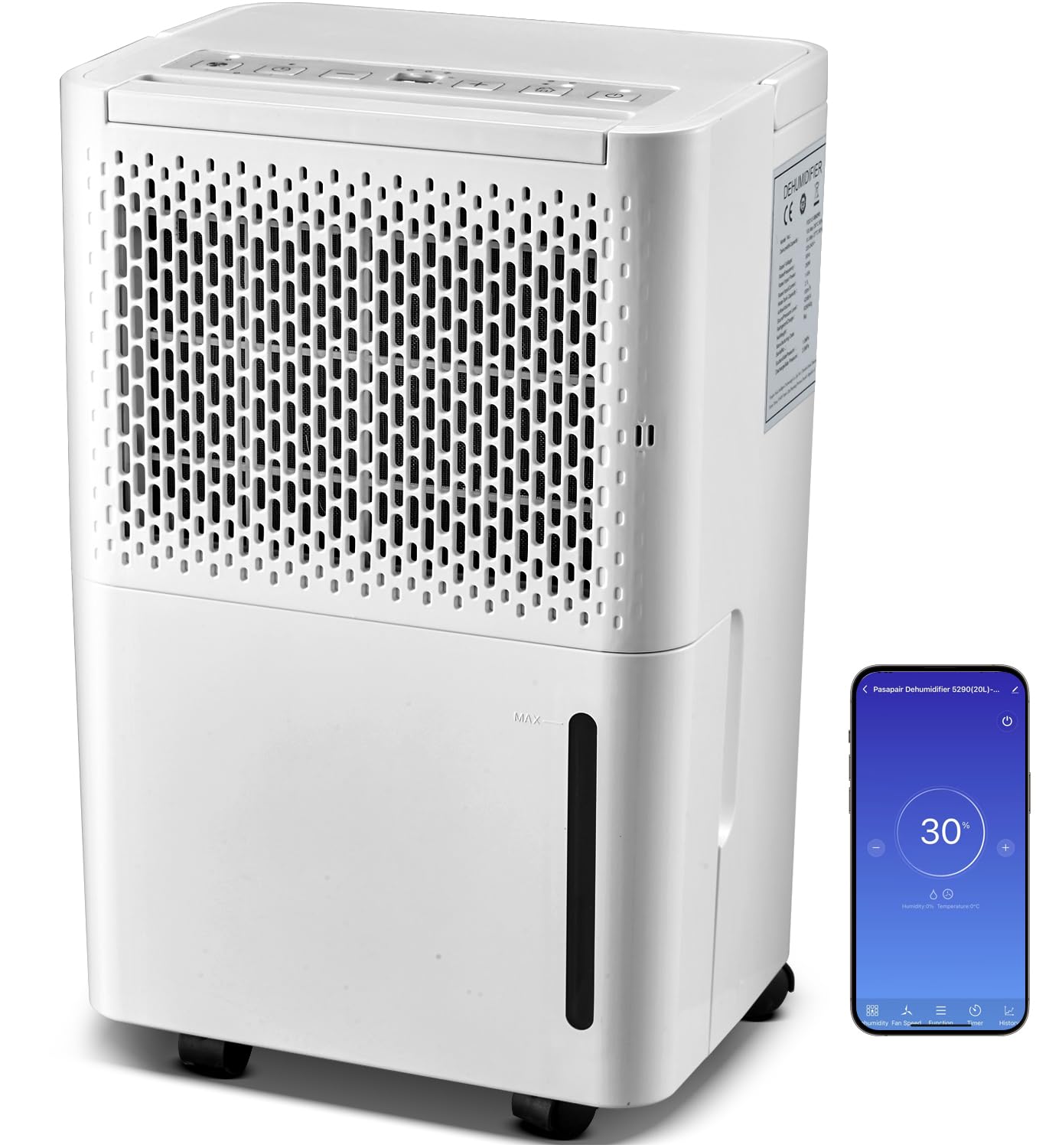 Pasapair Deumidificatore Ambiente Casa 12L/Giorno