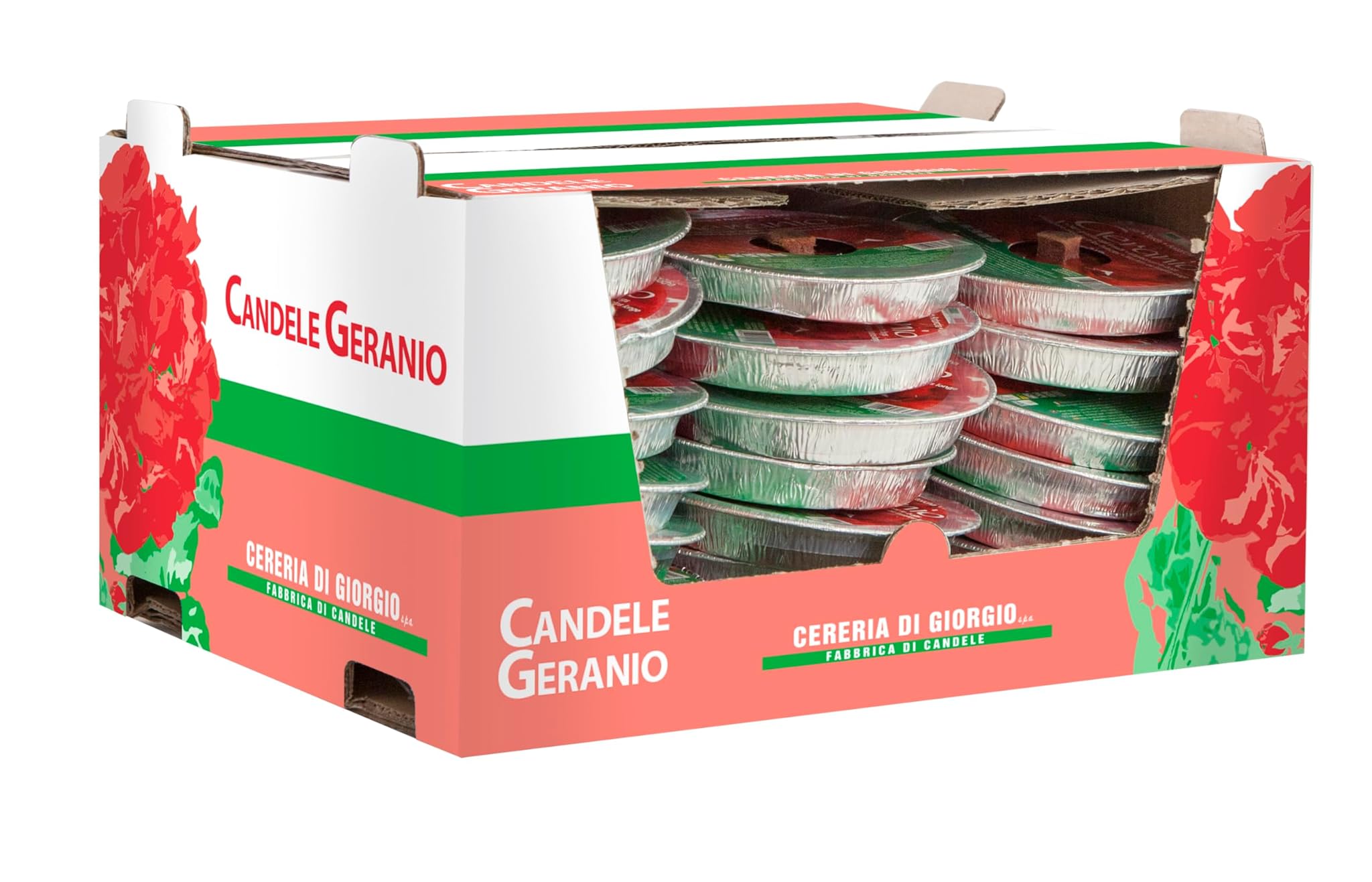Cereria Di Giorgio - Fiaccole da Giardino al Geranio 48pz