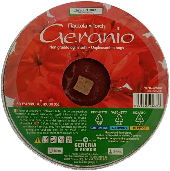 Cereria Di Giorgio - Fiaccole da Giardino al Geranio 48pz - immagine 3