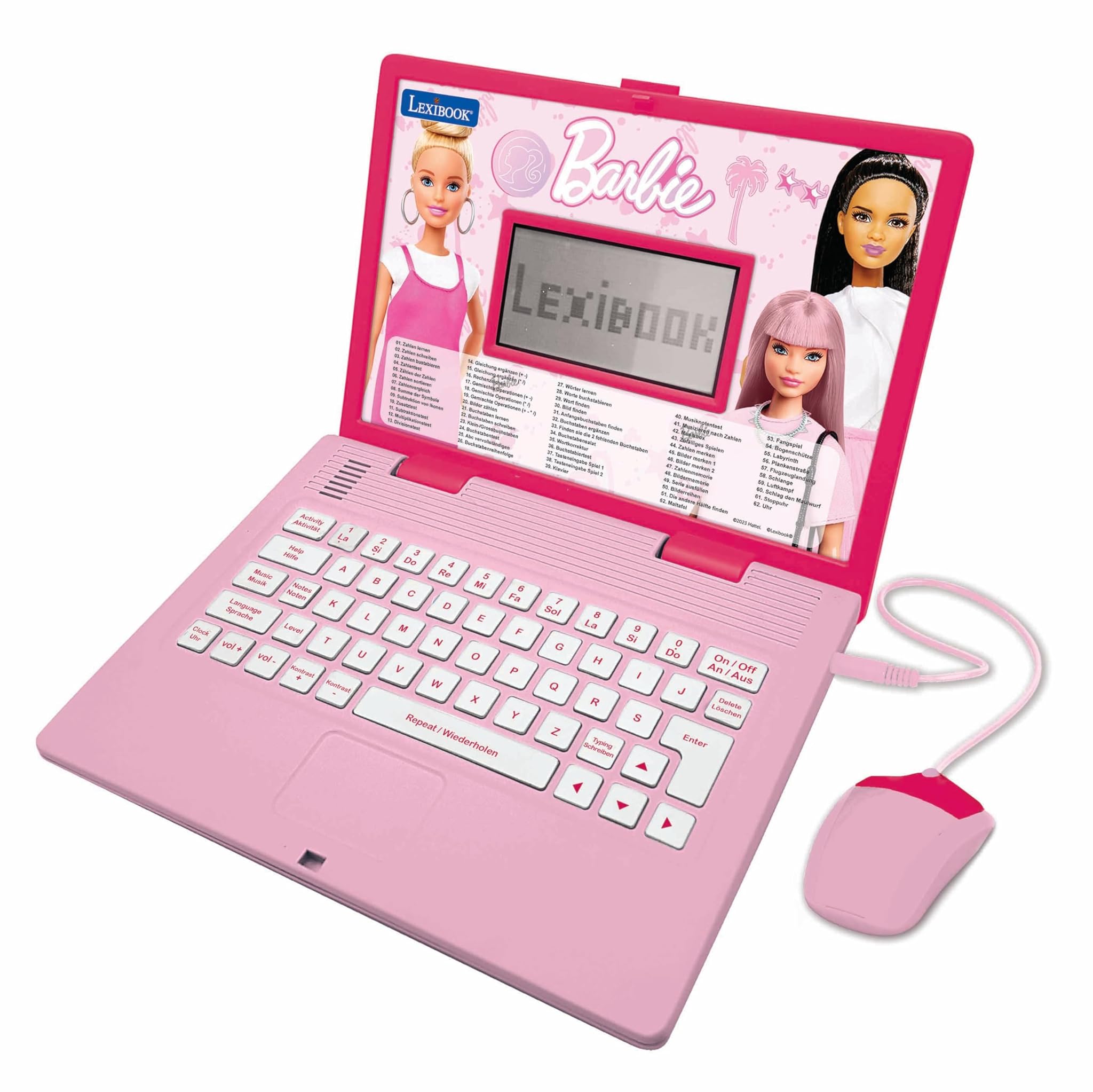 Lexibook Barbie - Portatile Educativo Bilingue, Rosa