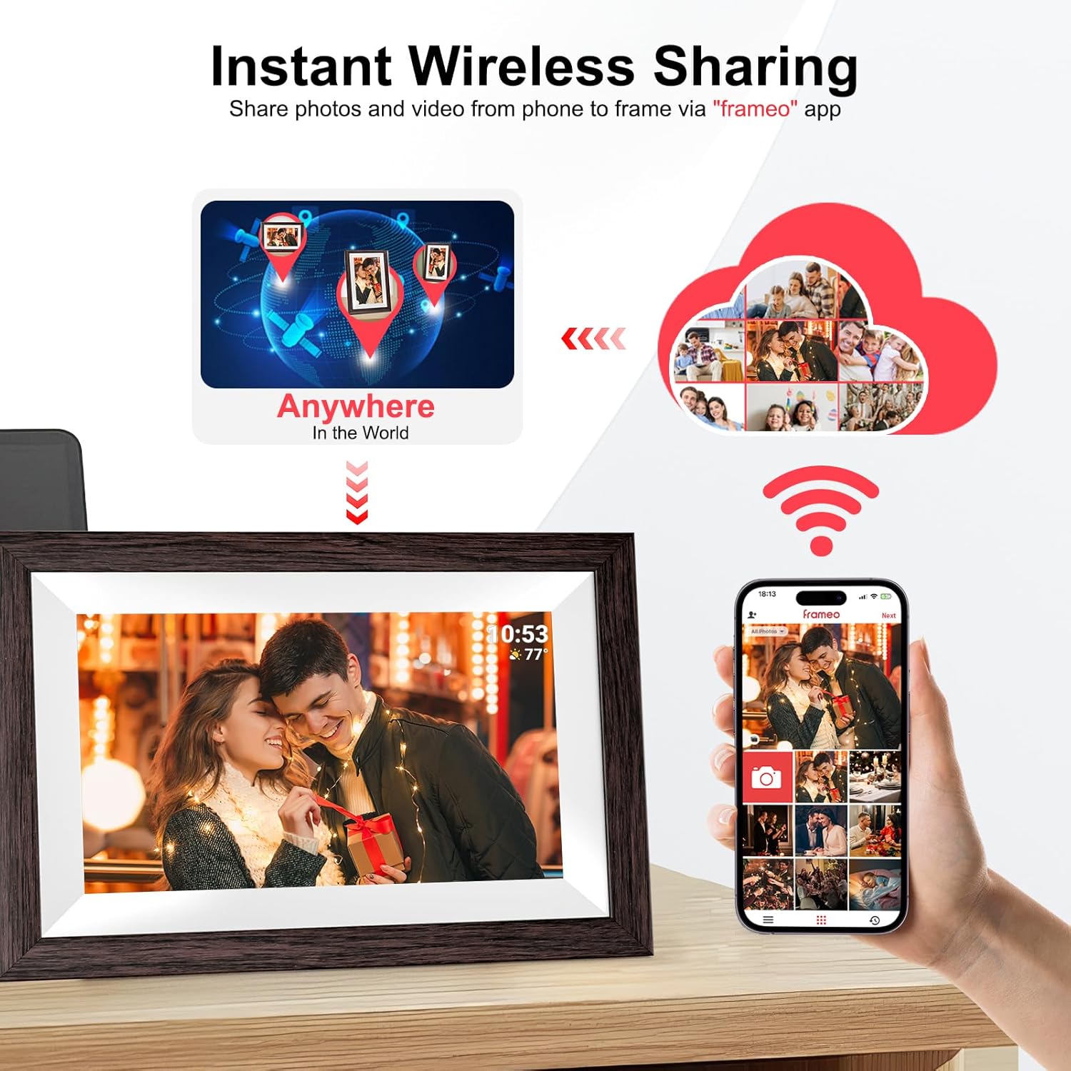 Hesmor Frameo Cornice Digitale 10.1 Pollici 64GB - immagine 3