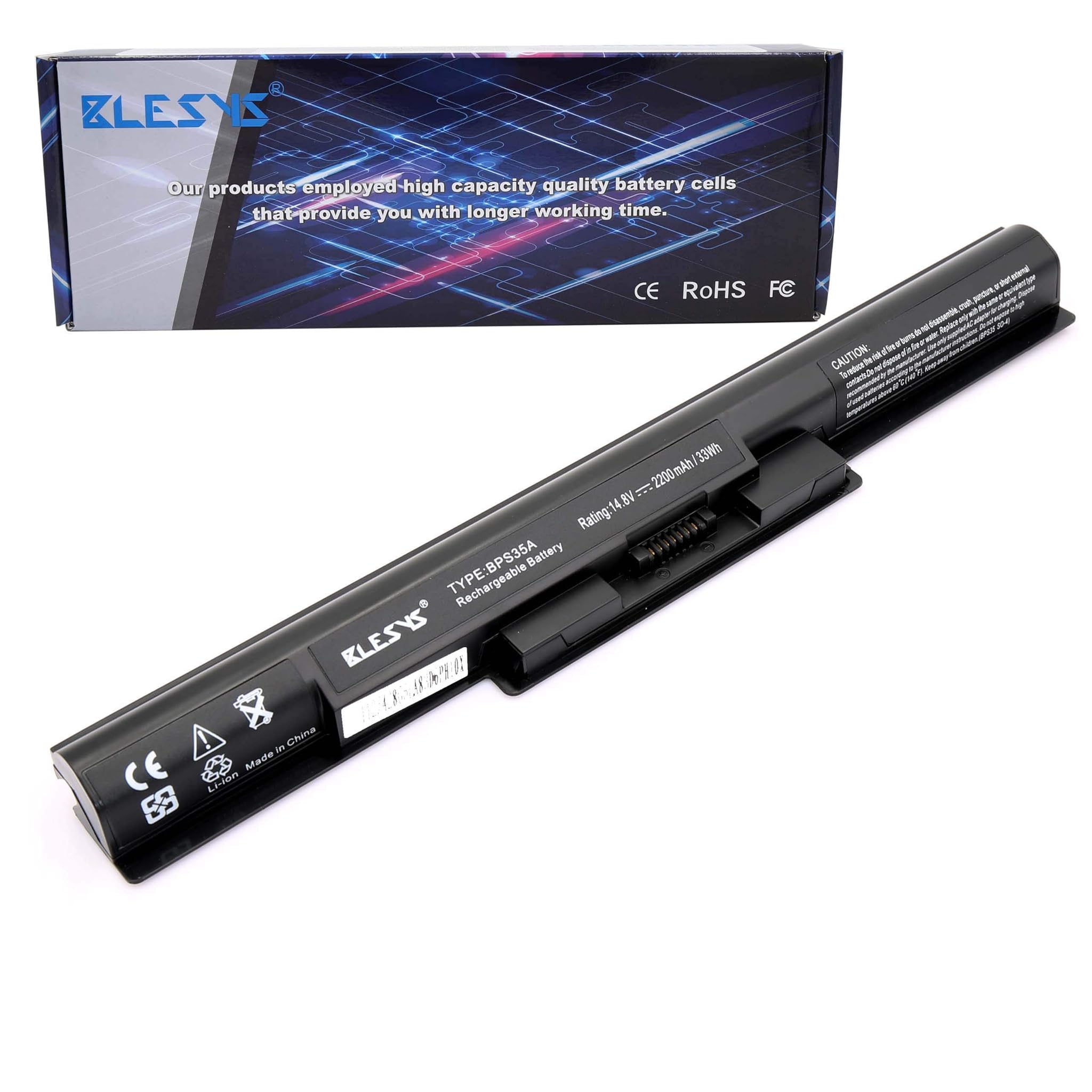 Blesys Batteria per Sony Vaio SVF152C29M Notebook 14.8V 2200mAh