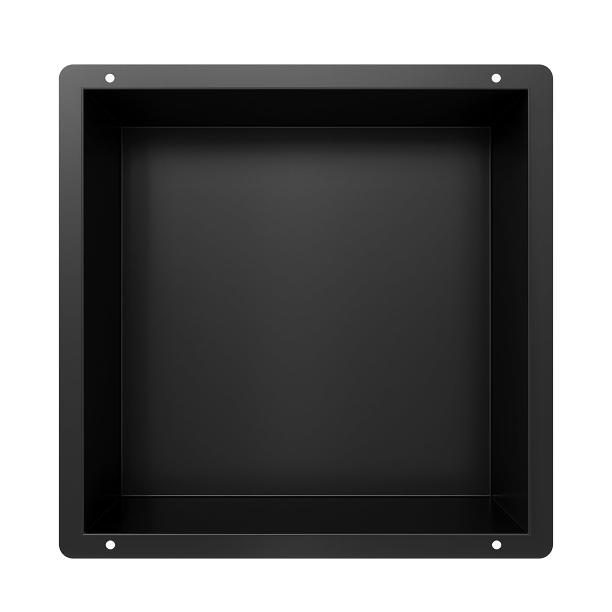 Neodrain Doccia a muro in acciaio inox senza bordi, mensola singola, per bagno, 30 x 30 x 10 cm, colore nero