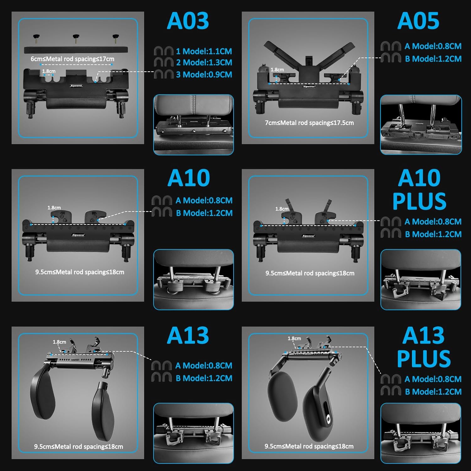 Poggiatesta Auto 180° Regolabile Telescopico - immagine 2
