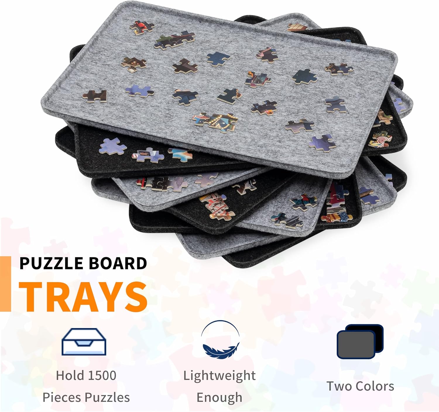 Lavievert Tavola per Puzzle con 8 Vassoi e Copertura - immagine 2