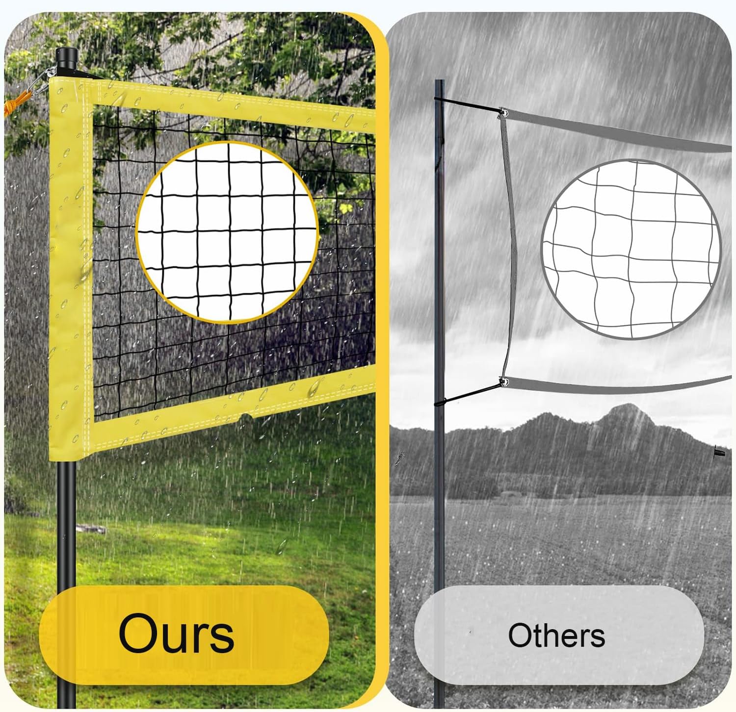 Set Rete da Pallavolo Pieghevole 9,5m x 1m - immagine 2