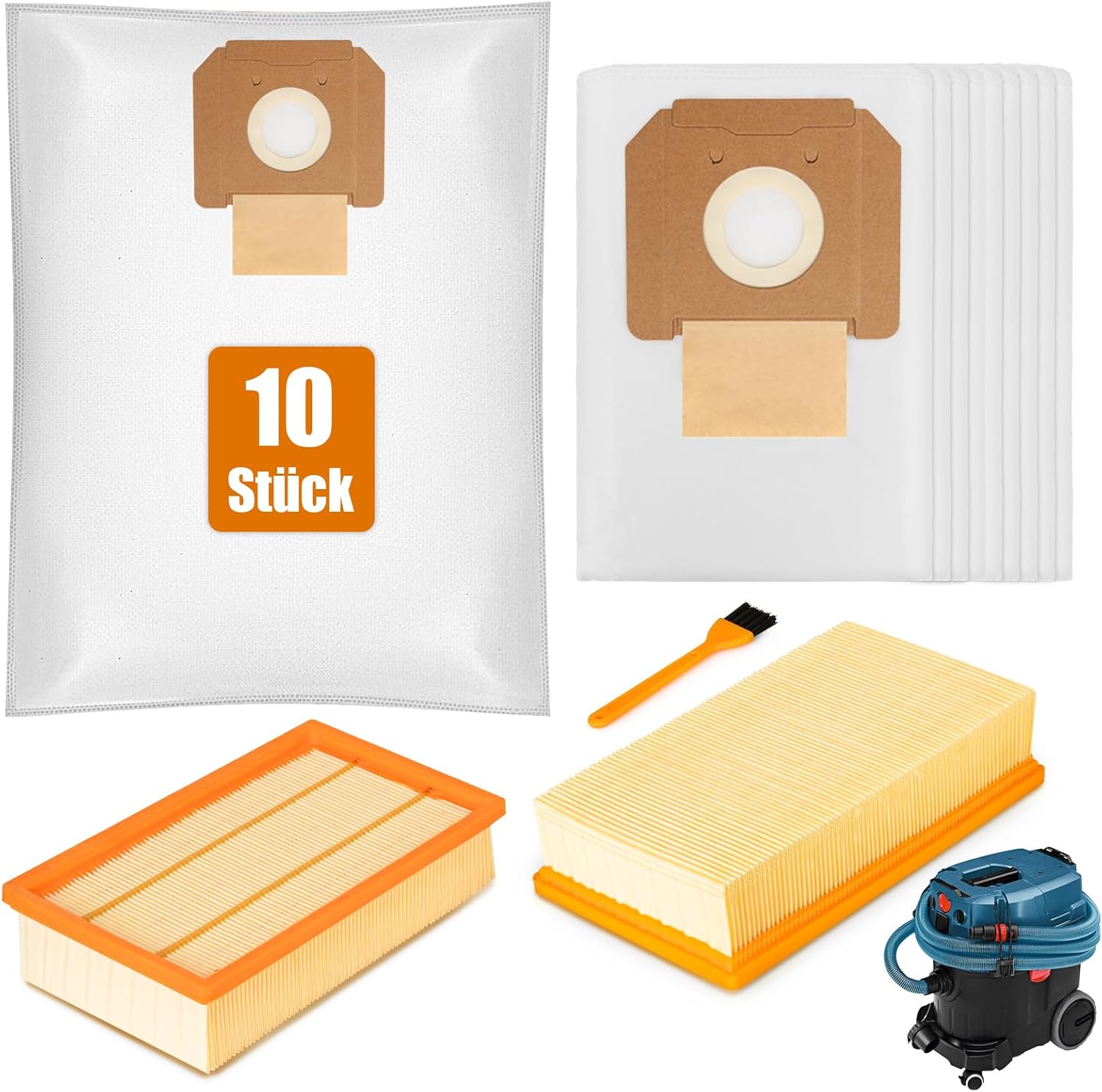 Sacchetti per Aspirapolvere Bosch GAS 35 (10 pezzi) - immagine 1