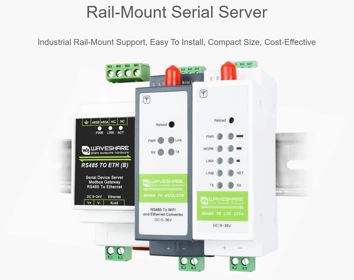 Waveshare RS485 to WiFi/Ethernet Converter Module - immagine 3