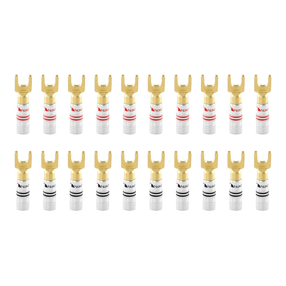 Nakamichi Connettori a Banana 4mm 24K Oro (20 pz)