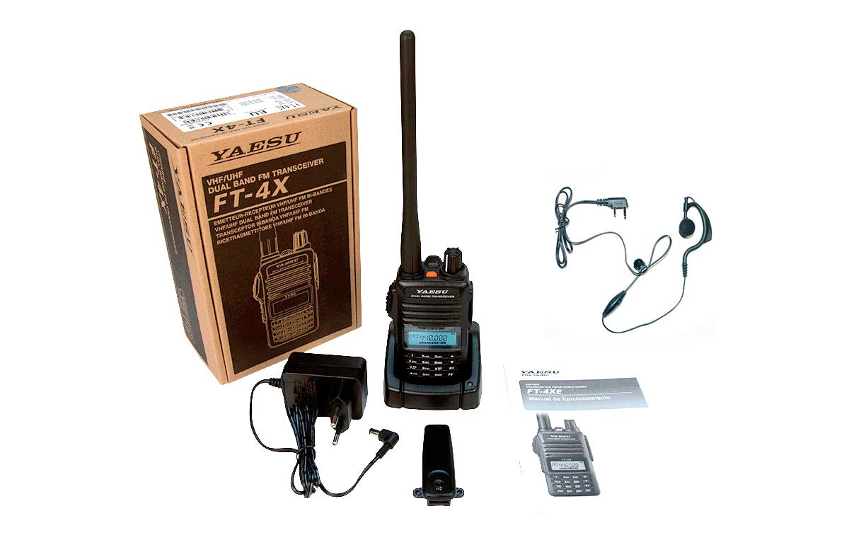 Yaesu - FT4XE, Walkie talkie bibanda VHF/UHF, 144-440 MHz, auricolare PIN19M