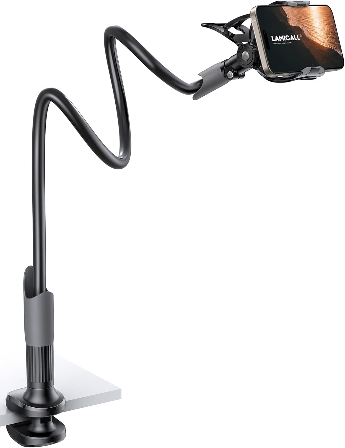 Lamicall Supporto Telefono Collo D'oca Regolabile - Nero - immagine 1