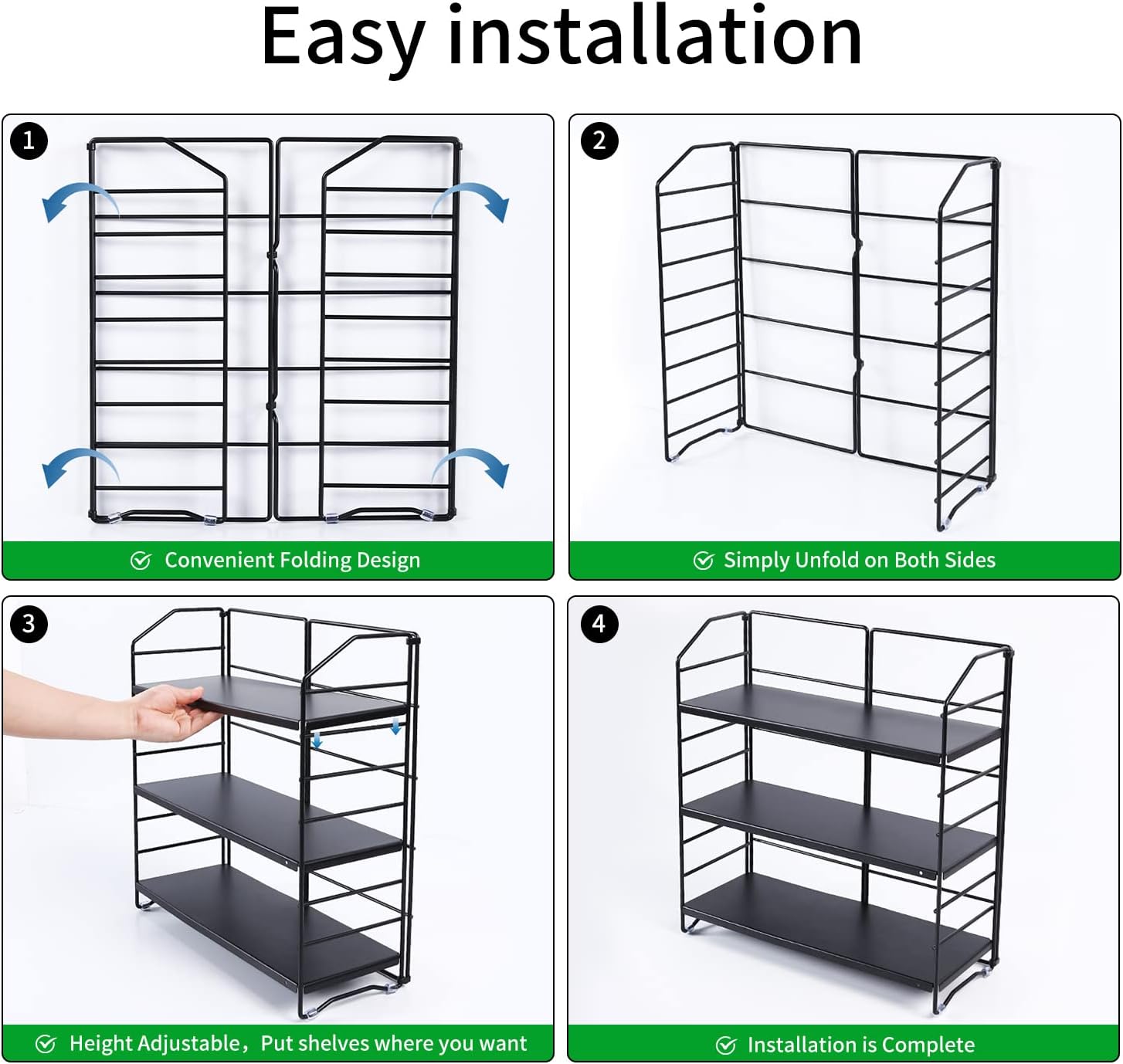 AIRUJIA Porta Spezie a 3 Livelli in Ferro - immagine 4