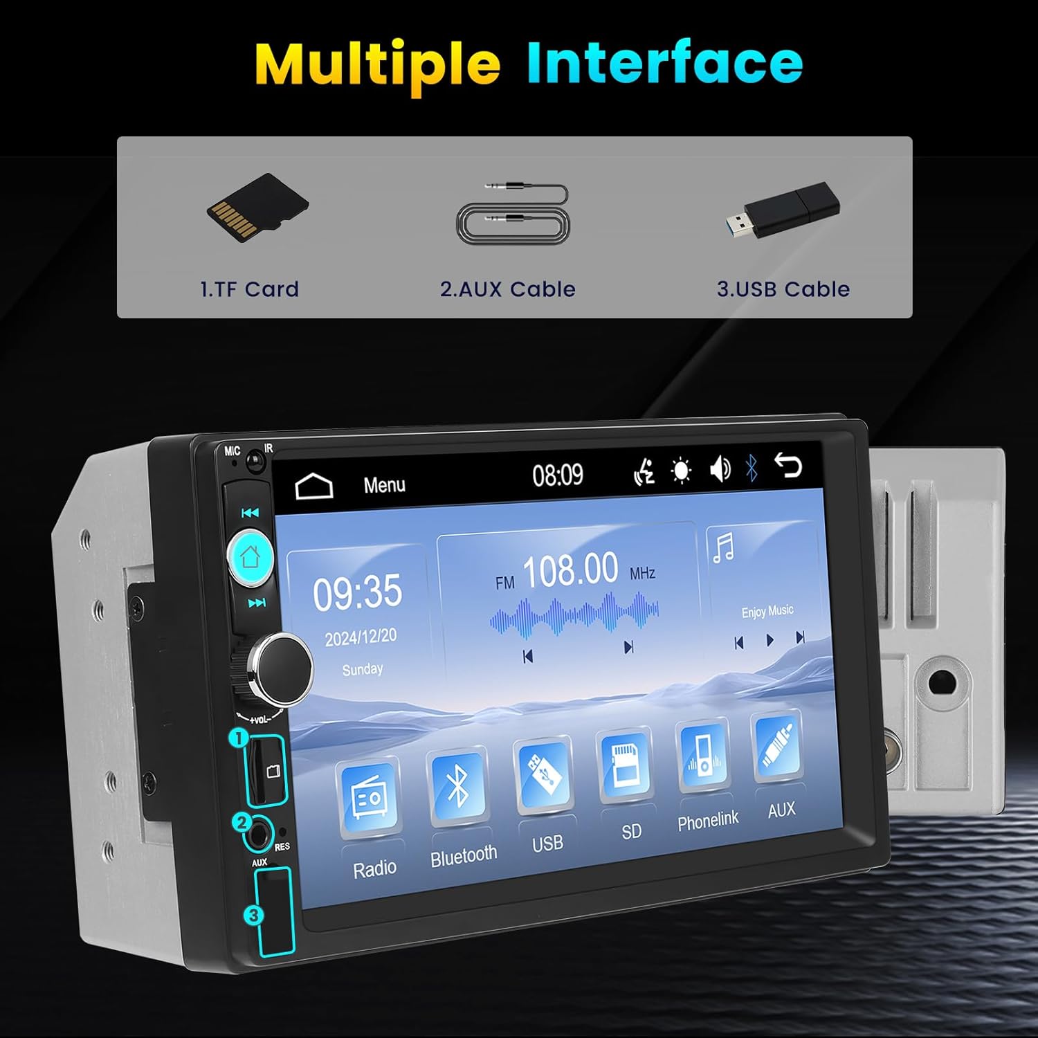 Inefala Autoradio 2 Din 7" Touchscreen Bluetooth - immagine 6