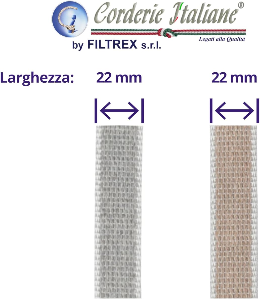 Corderie Italiane Cintino in Cotone 22mm - 7,5mt - immagine 6