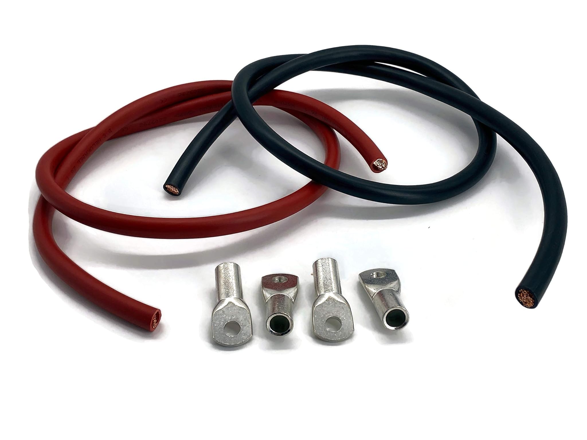 eXODA Cavo batteria 50mm2 4x capicorda M8 ogni 1m di cavo rosso e nero