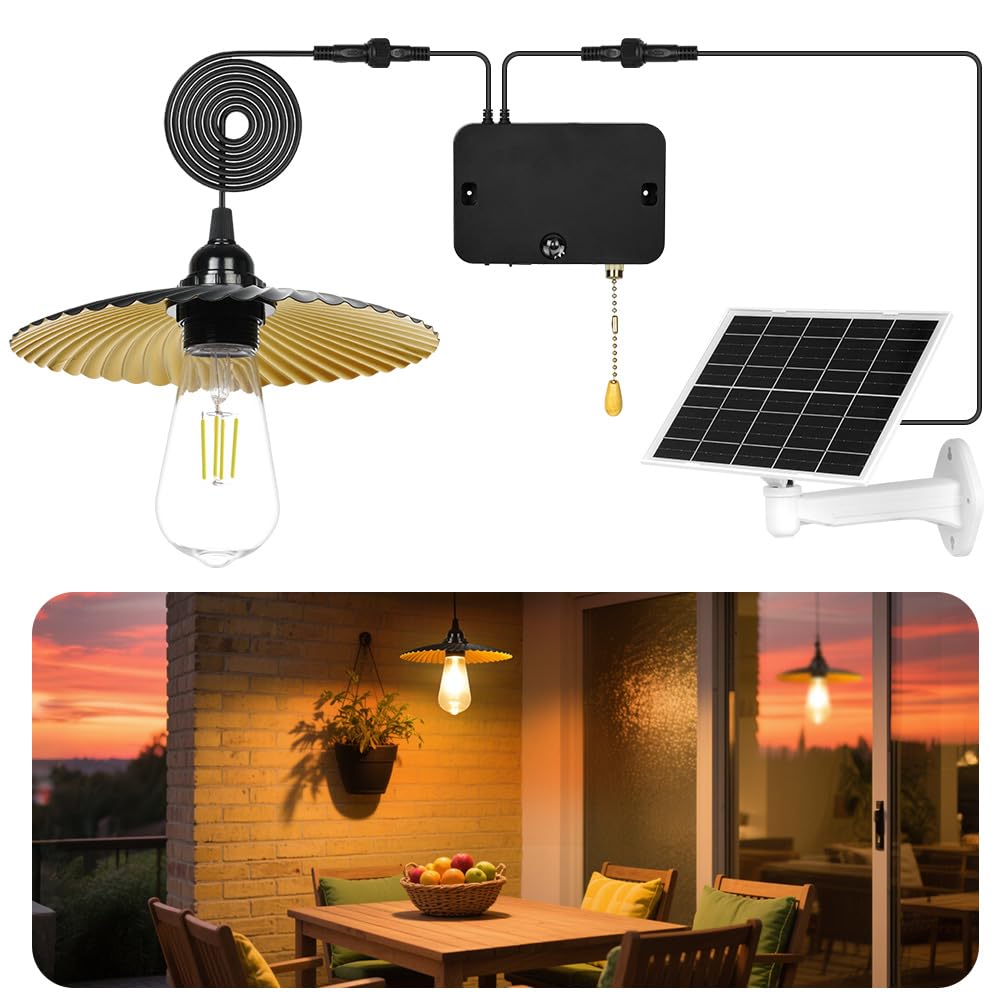 HOTUT Lampada Solare Esterno/Interno IP54 Dimmerabile