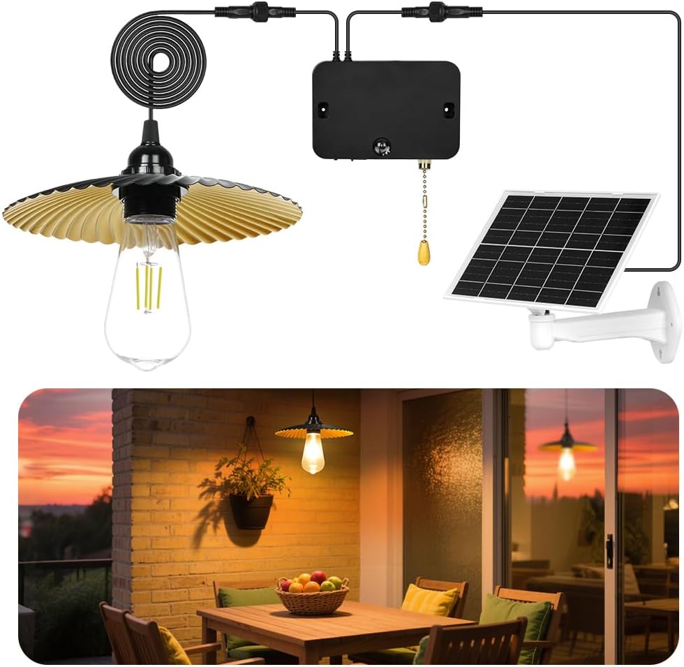 HOTUT Lampada Solare Esterno/Interno IP54 Dimmerabile - immagine 1