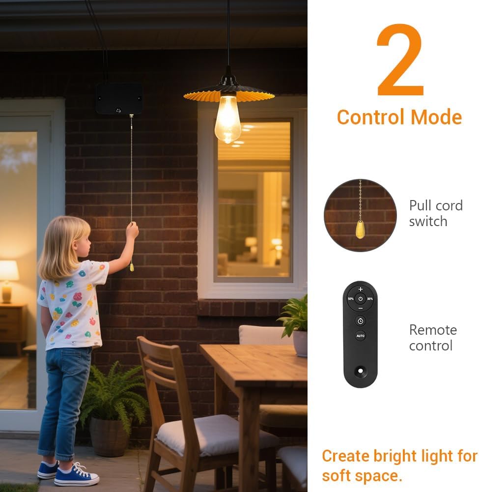 HOTUT Lampada Solare Esterno/Interno IP54 Dimmerabile - immagine 3