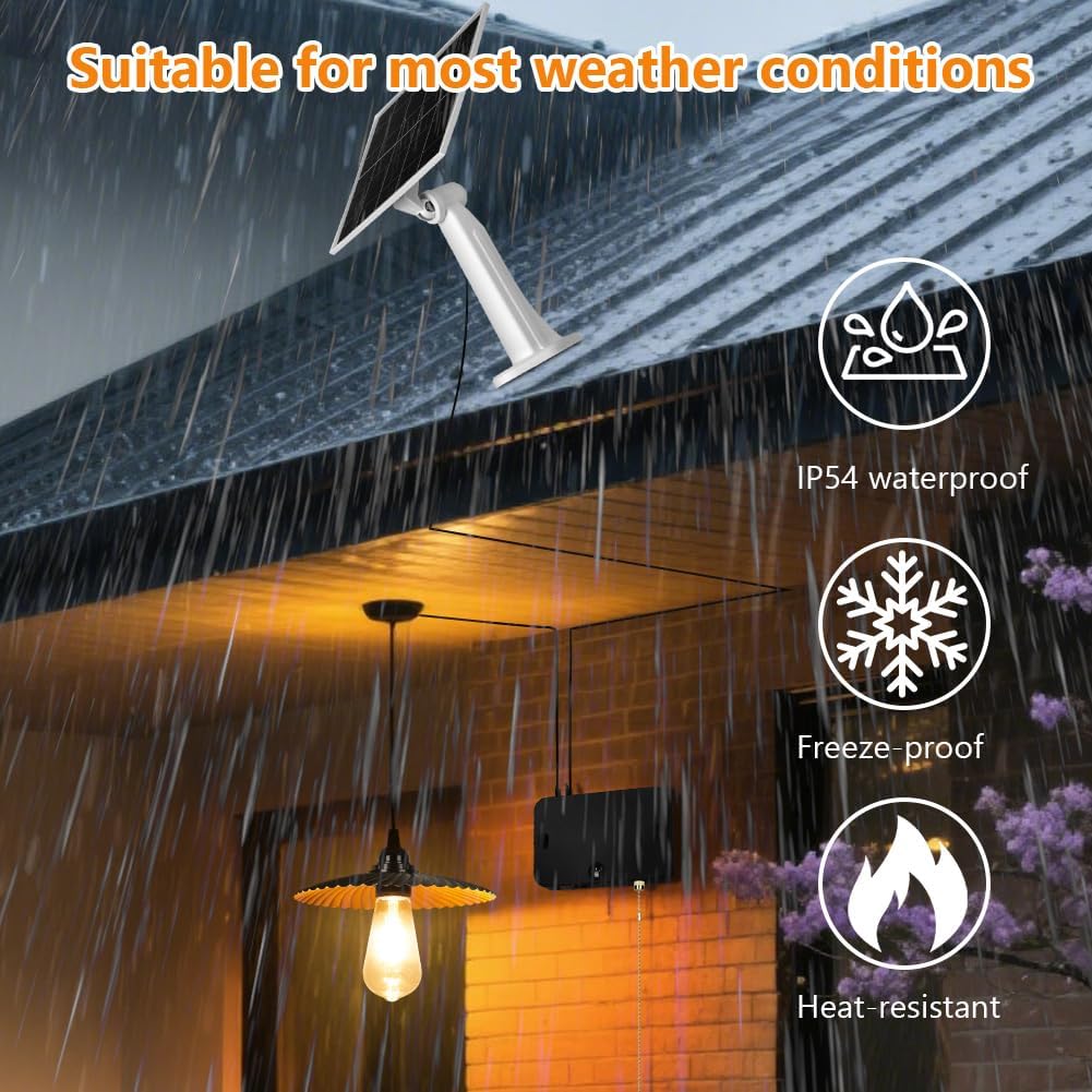 HOTUT Lampada Solare Esterno/Interno IP54 Dimmerabile - immagine 4