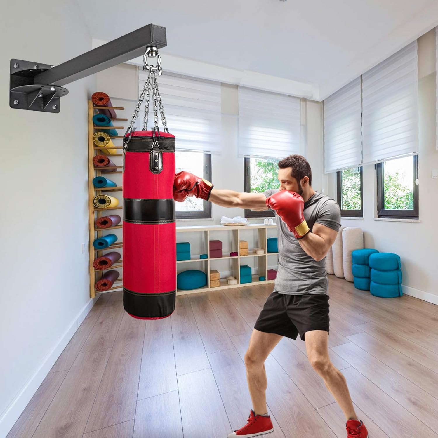 BeneLabel Staffa da Parete per Sacco da Boxe Resistente - immagine 3